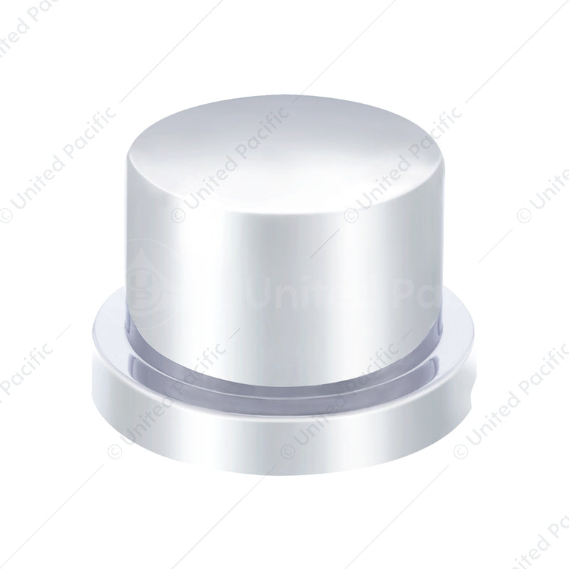 Chrome Plastic Flat Top Nut Covers - Push-On (10-Pack)