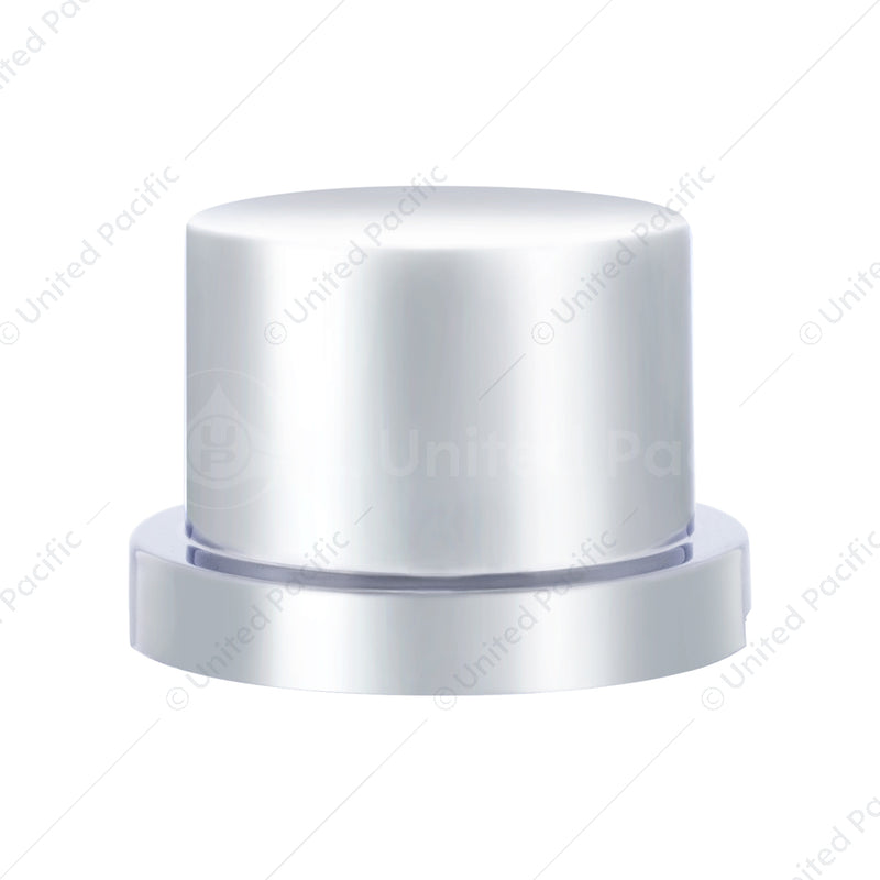 Chrome Plastic Flat Top Nut Covers - Push-On (10-Pack)