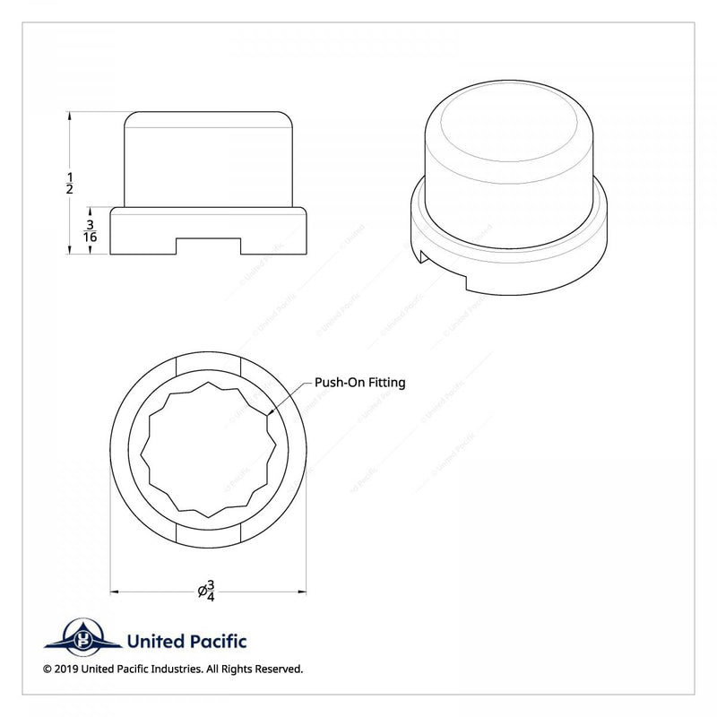Chrome Plastic Flat Top Nut Covers - Push-On (10-Pack)