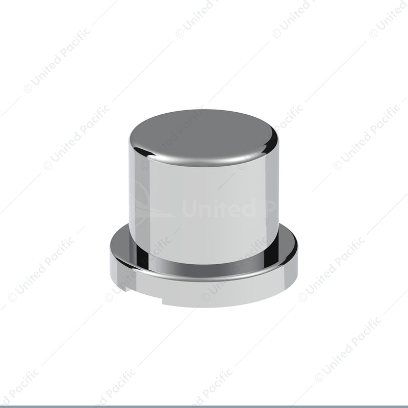 Chrome Plastic Flat Top Nut Covers - Push-On (10-Pack)