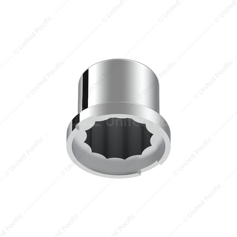 Chrome Plastic Flat Top Nut Covers - Push-On (10-Pack)