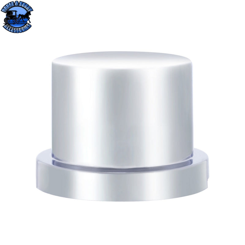 UP-10752B 9/16" X 11/16" Chrome Plastic Flat Top Nut Cover - Push-On (Bulk (Sold by the Piece)