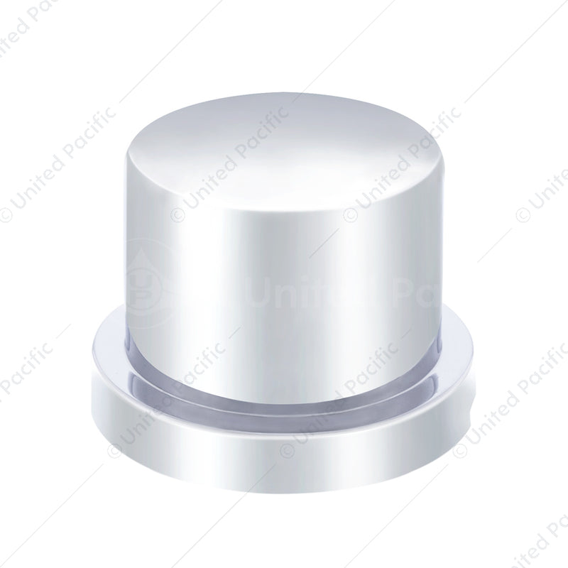Chrome Plastic Flat Top Nut Covers - Push-On (10-Pack)