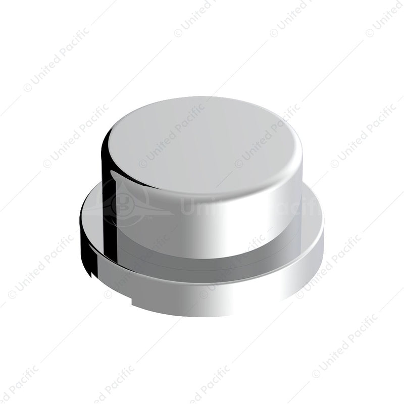 Chrome Plastic Flat Top Nut Covers - Push-On (10-Pack)