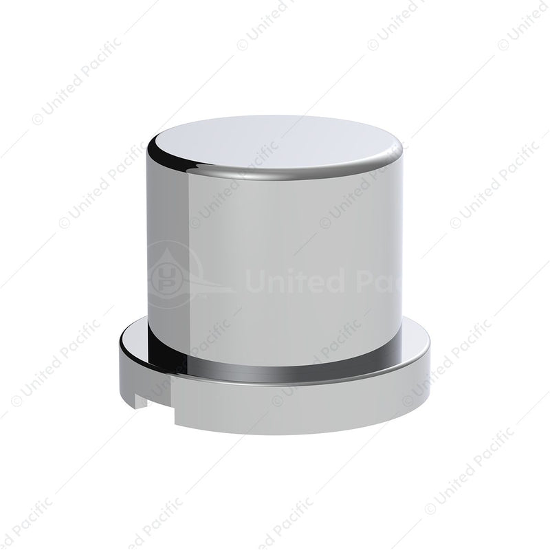 Chrome Plastic Flat Top Nut Covers - Push-On (10-Pack)