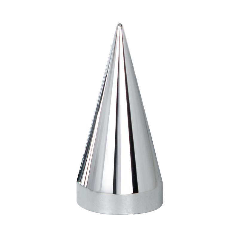 Cubiertas para tuercas de pico de plástico cromado de 33 mm x 4-1/2" - Roscadas (paquete de 60)