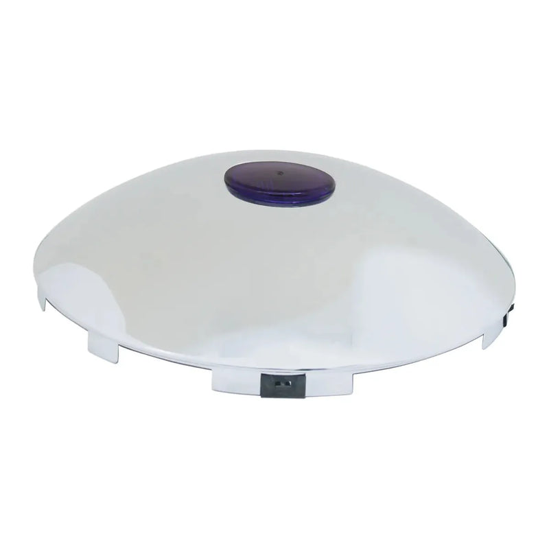 10793 CR. UNIV. FRONT HUB CAP W/PURPLE REF., 1" LIP, 6 NOTCHES Light Gray