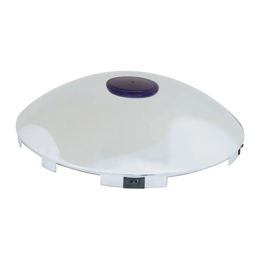 10793 CR. UNIV. FRONT HUB CAP W/PURPLE REF., 1" LIP, 6 NOTCHES Light Gray