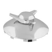 #10853 UNIV. CR. FRONT WING SPINNER HUB CAP, SWEPT, 7/16" LIP, R/H hub cover Gray