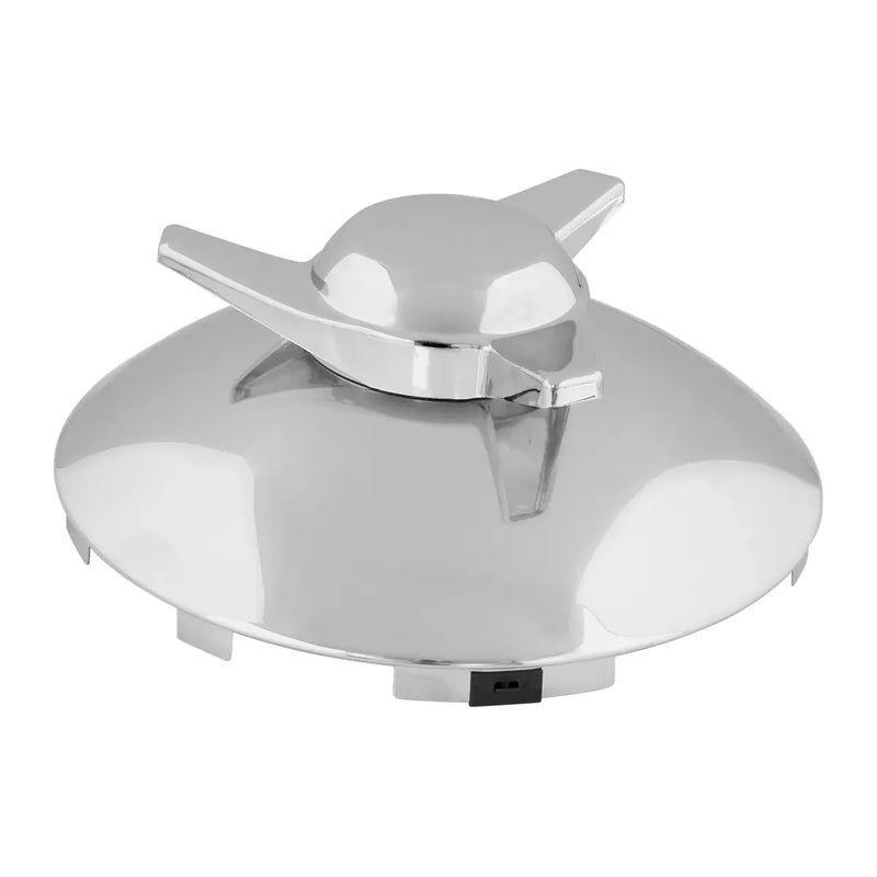 #10853 UNIV. CR. FRONT WING SPINNER HUB CAP, SWEPT, 7/16" LIP, R/H hub cover Gray