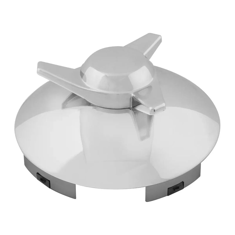 #10863 UNIV. CR. FRONT WING SPINNER HUB CAP, SWEPT, 1" LIP, R/H hub cover Light Gray