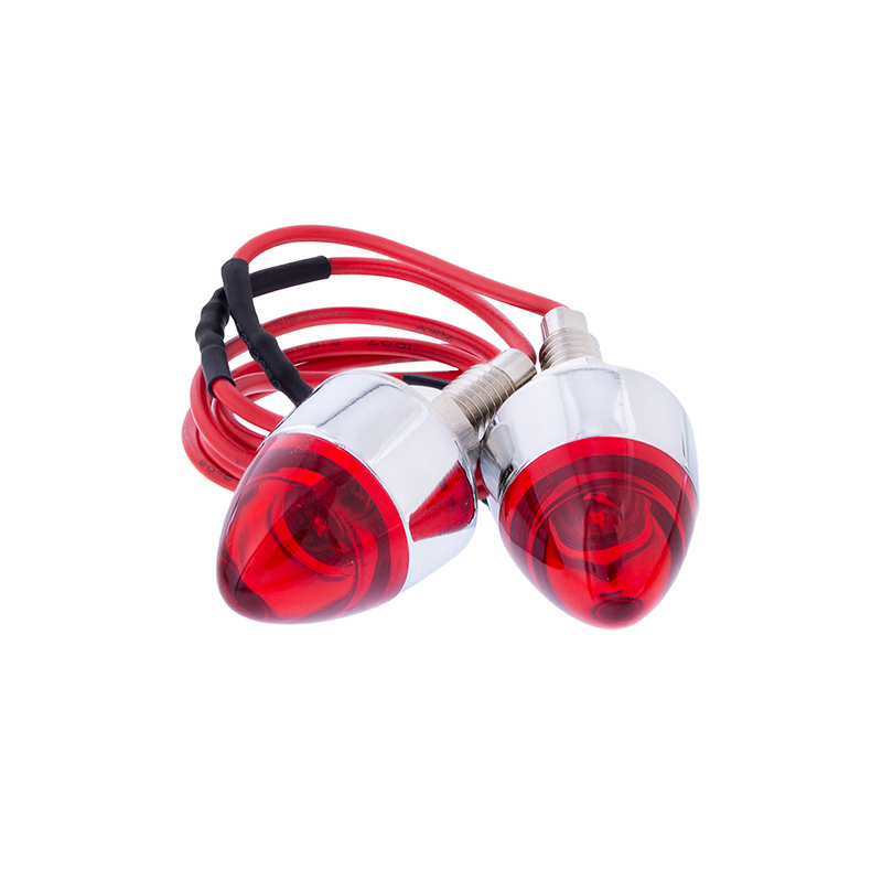 UP-10867 LED Bullet License Plate Fastener - Red (2-Pack)