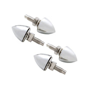 Chrome Bullet License Plate Fastener (4-Pack) #10889 License Plate Holder Light Gray