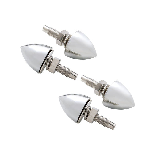 Chrome Bullet License Plate Fastener (4-Pack) #10889 License Plate Holder Light Gray