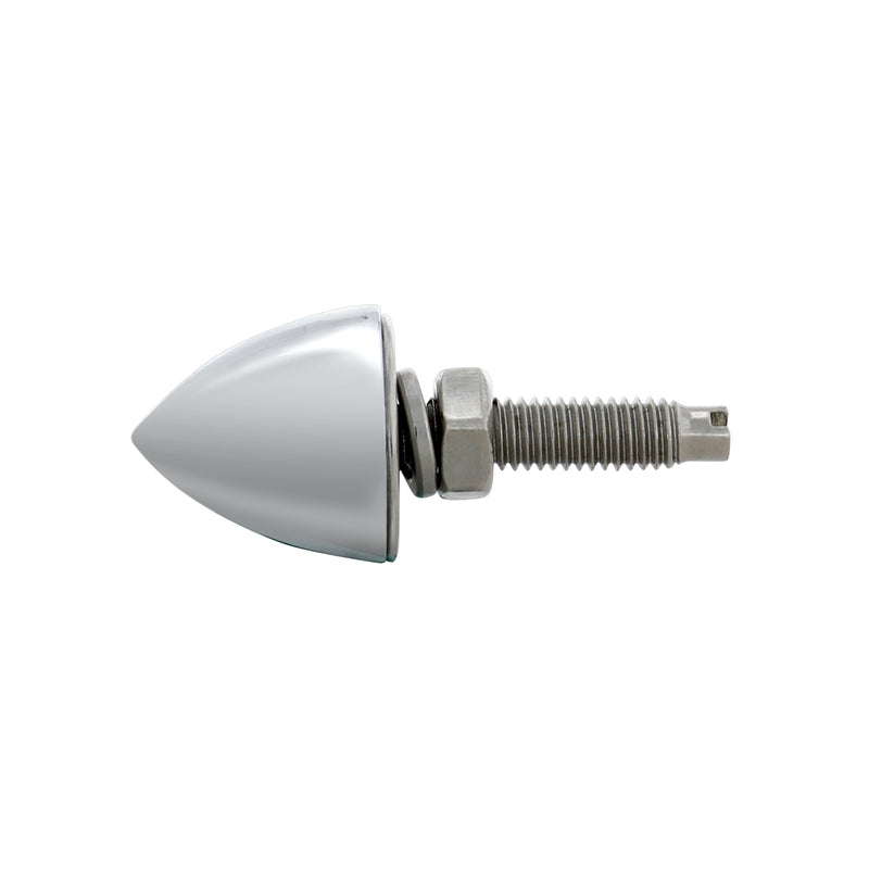 Chrome Bullet License Plate Fastener (4-Pack) #10889 License Plate Holder Dark Gray