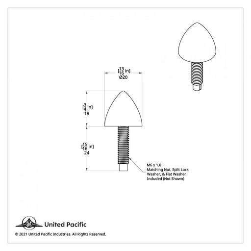 Chrome Bullet License Plate Fastener (4-Pack) #10889 License Plate Holder Black