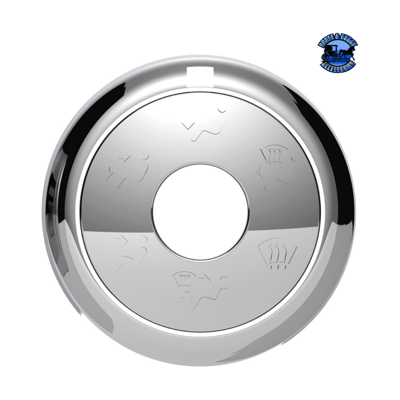 CHROME PLASTIC A/C CONTROL 6-PIECE DIAL COVERS FOR 2018-2023 FREIGHTLINER CASCADIA #42426 Dial Cover Gray