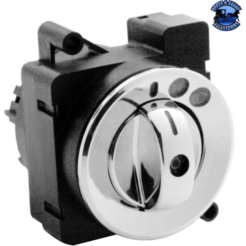 CHROME PLASTIC 2-PIECE HEADLIGHT SWITCH COVER FOR 2008-2017 FREIGHTLINER CASCADIA #42066 Headlight Switch Cover Gray