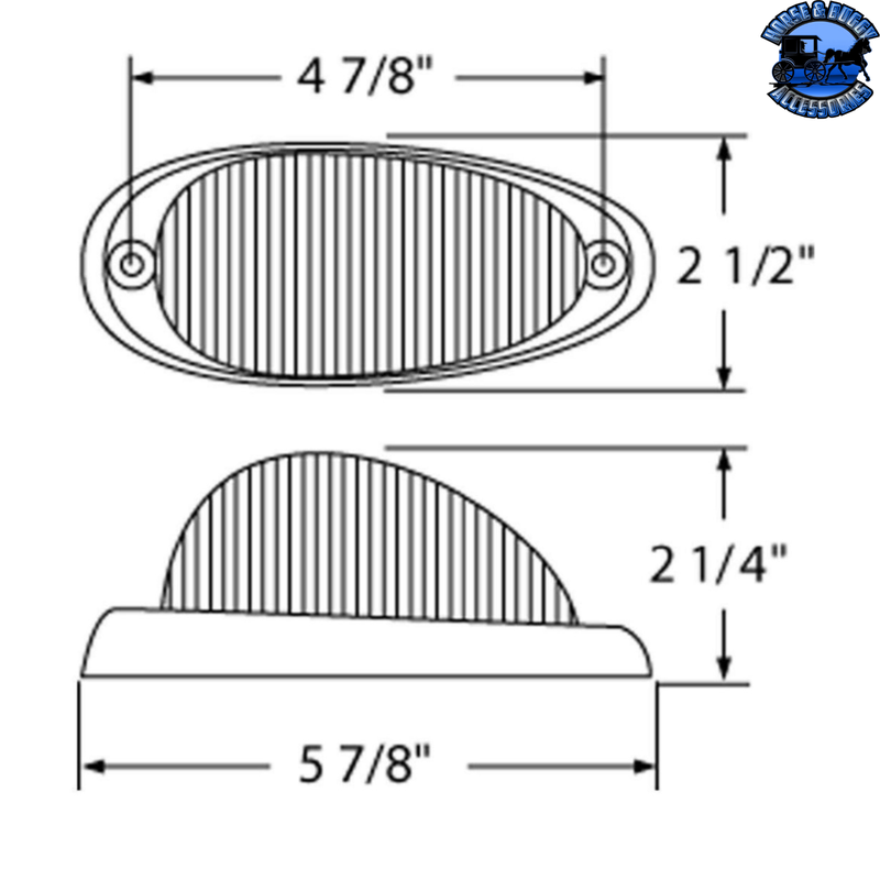 39166 15 LED Sleeper Light With Bezel For Freightliner (Clearance/Marker) - Amber LED/Amber Lens (Pair) #39166