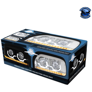 PROJECTION HEADLIGHT WITH LED TURN SIGNAL & LIGHT BAR FOR FREIGHTLINER CENTURY (Choose Color) (Choose Side) HEADLIGHT Chrome / Driver's Side,Chrome / Passenger's Side,Black / Driver's Side,Black / Passenger's Side Dark Slate Gray
