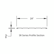 120" 430 Stainless Steel (16ga) Beaded Edge Ribbed Full Fender 60" Spread - SR Series (Pair)