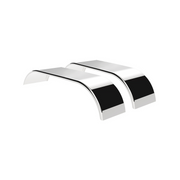 120" 430 Stainless Steel (16ga) Roll  Formed Edge Smooth Full Fender 54" Spread - SS Series (Pair)