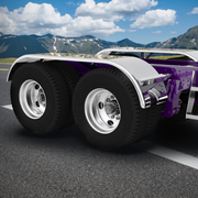 120" 430 Stainless Steel (16ga) Roll  Formed Edge Smooth Full Fender 54" Spread - SS Series (Pair)