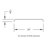120" 430 Stainless Steel (16ga) Roll  Formed Edge Smooth Full Fender 60" Spread - SS Series (Pair)