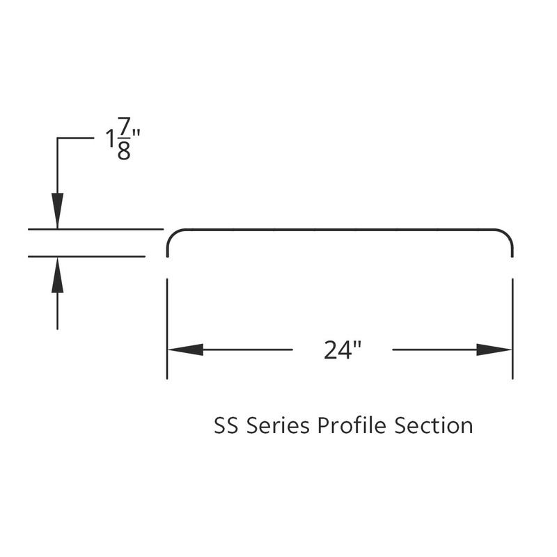 120" 430 Stainless Steel (16ga) Roll  Formed Edge Smooth Full Fender 60" Spread - SS Series (Pair)