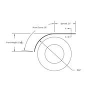 60" 430 Stainless Steel (16ga) Half Fender-SR Series (Pair)