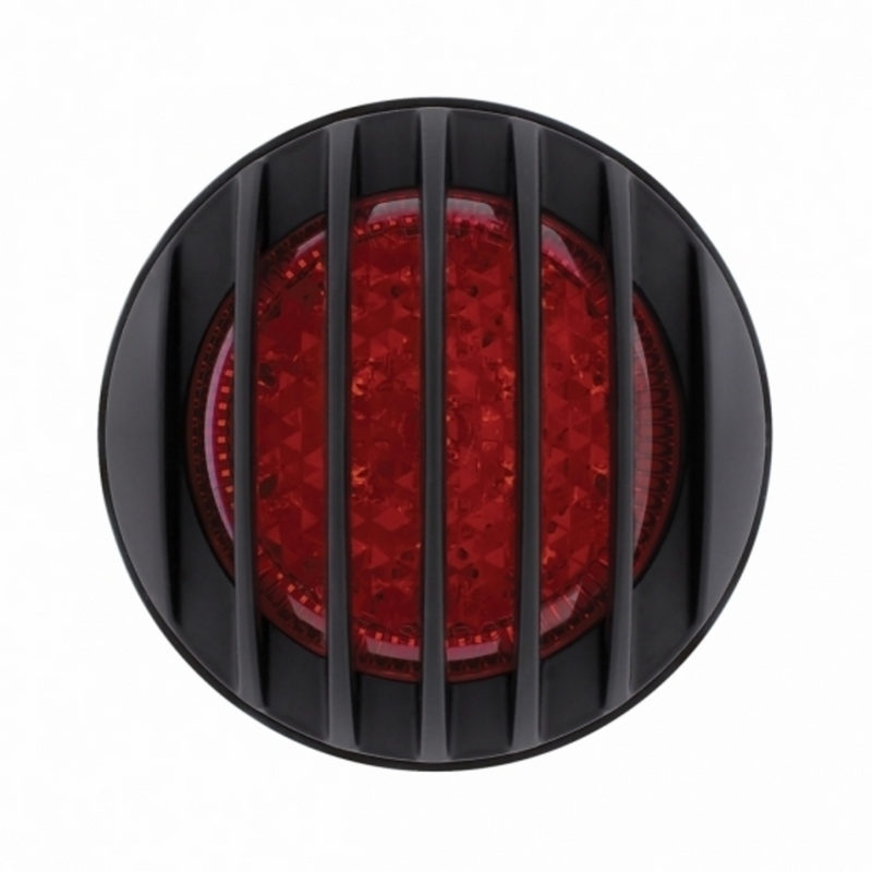 Luz trasera estilo coche Ford 1937 de 17 LED con soporte empotrado estilo rejilla negra
