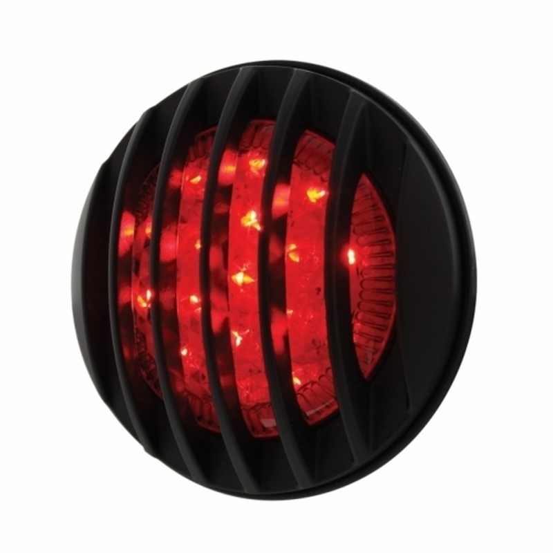 Luz trasera estilo coche Ford 1937 de 17 LED con soporte empotrado estilo rejilla negra