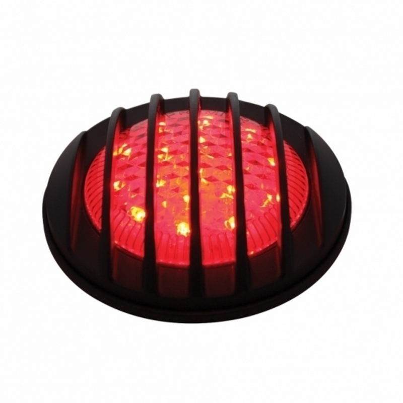 Luz trasera estilo coche Ford 1937 de 17 LED con soporte empotrado estilo rejilla negra
