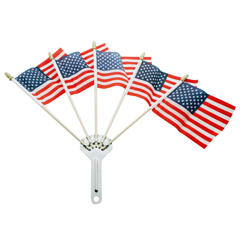 Soporte para bandera de 5 postes de acero inoxidable