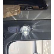 #1020 Peterbilt 579 above door dome light plate 2012+ (1) watermelon light hole (1) toggle switch hole stainless 304 Dim Gray