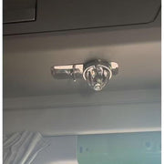 #1020 Peterbilt 579 above door dome light plate 2012+ (1) watermelon light hole (1) toggle switch hole stainless 304 Dim Gray