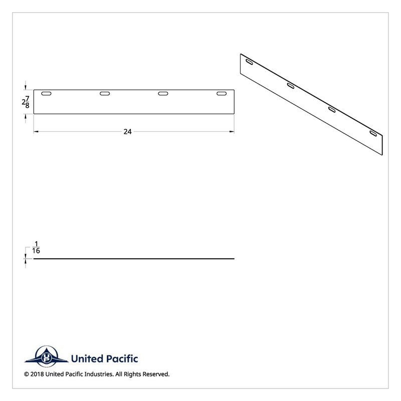 Placas de solapa superior reflectoras de visibilidad rectas de aluminio (a granel)