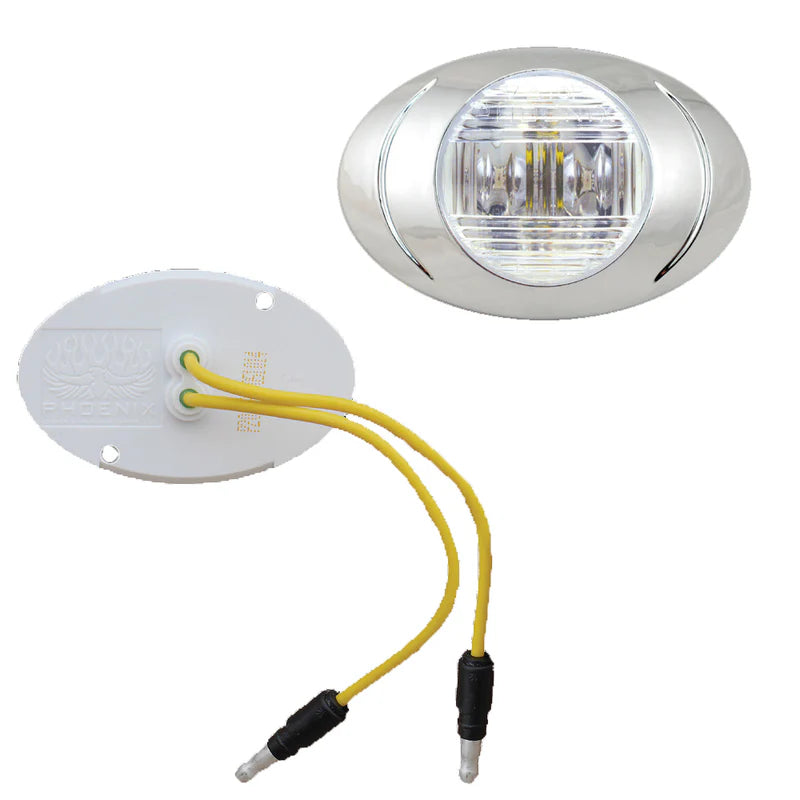 P201334 LITE KIT P3 AMBER LED CL LENS W/CHROME BEZEL - .180 BULLET