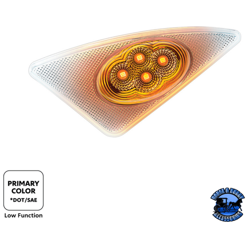 DOUBLE FURY 4 LED FENDER SIGNAL LIGHT FOR 2008-2017 KENWORTH T660 (Choose Color)(Choose Side) FENDER LIGHT Amber and Blue / Driver's Side,Amber and Blue / Passenger's Side,Amber and Green / Driver's Side,Amber and Green / Passenger's Side,Amber and Red / Driver's Side,Amber and Red / Passenger's Side,Amber and White / Driver's Side,Amber and White / Passenger's Side Tan