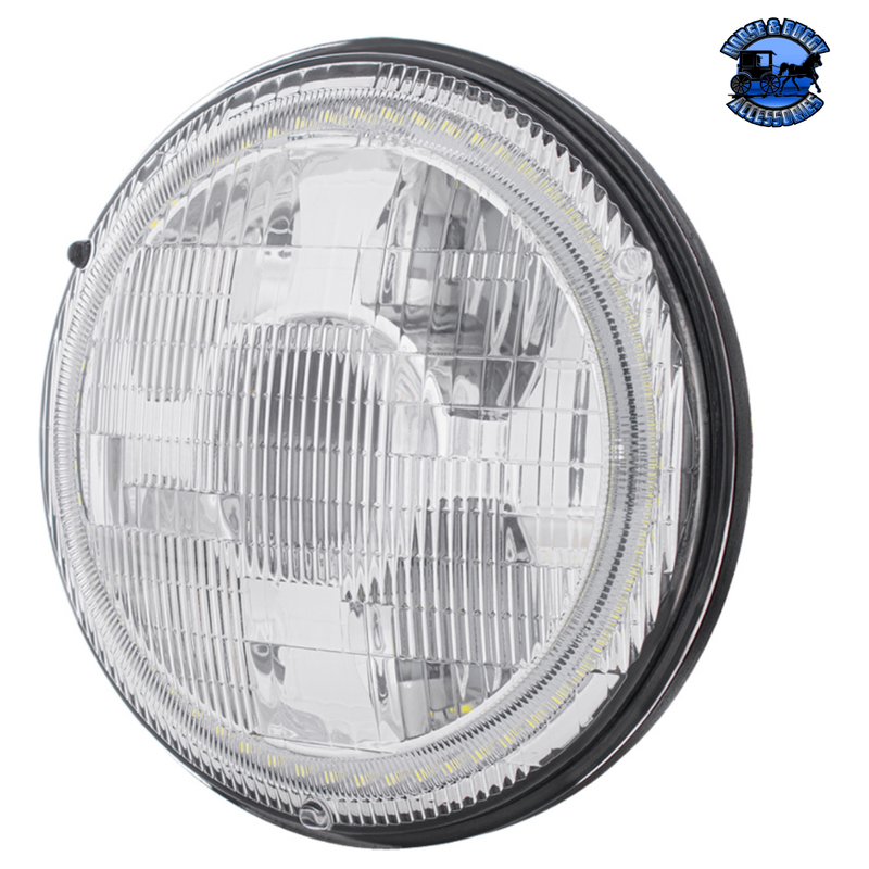 ULTRALIT - HIGH POWER LED 7" PROJECTION LIGHT WITH DUAL COLOR LED HALO & CLASSIC STYLE LENS #31499 LED Headlight Light Gray