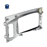CHROME PLASTIC CENTER DASH INSTRUMENT BEZEL FOR 2018-2023 FREIGHTLINER CASCADIA #42427 FREIGHTLINER CASCADIA Gray