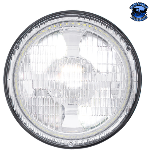 Light Gray ULTRALIT - HIGH POWER LED 7" PROJECTION LIGHT WITH DUAL COLOR LED HALO & CLASSIC STYLE LENS #31499 LED Headlight