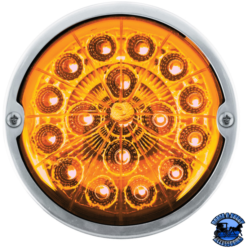 DOUBLE FURY 17 LED DUAL FUNCTION WATERMELON TORPEDO CAB LIGHT (Choose LED Color) CAB LIGHT Amber and Blue,Amber and Green,Amber and Purple Goldenrod