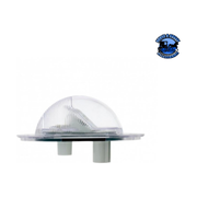 7 LED TURN SIGNAL LIGHT FOR 2008-2017 FREIGHTLINER CASCADIA - DOME LENS, AMBER LED/CLEAR LENS (Choose Color) TURN SIGNAL Amber,Clear Light Gray