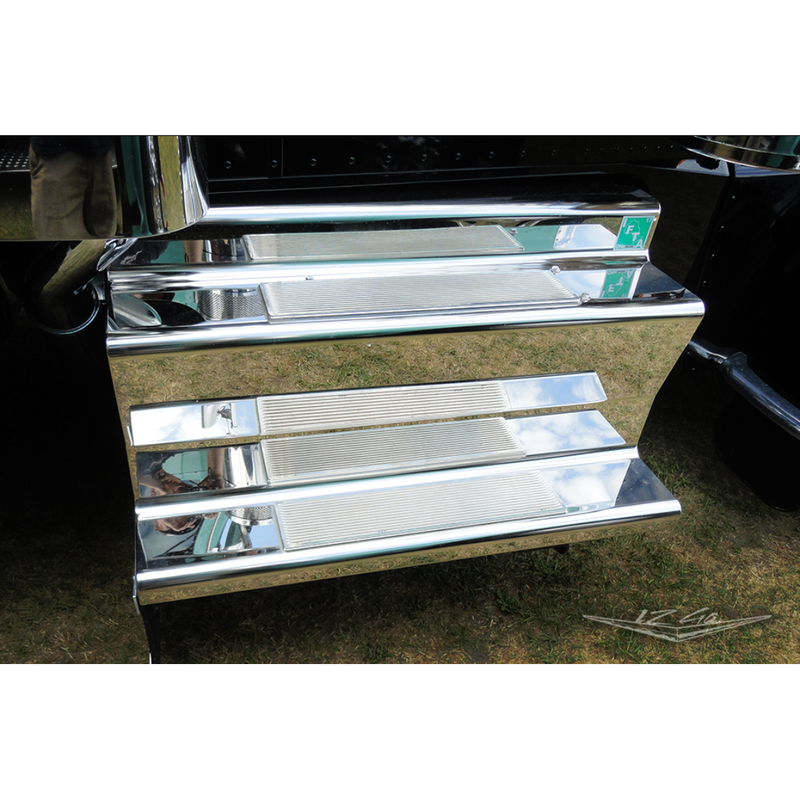 Peterbilt 389 dpf passenger step box cover 2018+ #pft-dpf-1pc-ss-2018 step box Light Gray