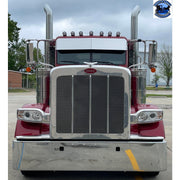 Peterbilt 12'' Rollin Low straight bottom sun visor #1003 PETERBILT VISOR Light Slate Gray