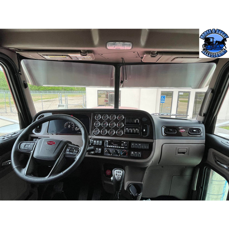 Peterbilt 12'' Rollin Low straight bottom sun visor #1003 PETERBILT VISOR Dark Slate Gray