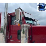 Peterbilt 12'' Rollin Low straight bottom sun visor #1003 PETERBILT VISOR Dark Slate Gray