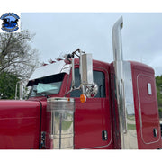 Peterbilt 12'' Rollin Low straight bottom sun visor #1003 PETERBILT VISOR Light Steel Blue