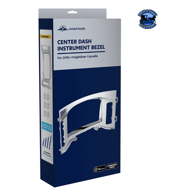 CHROME PLASTIC CENTER DASH INSTRUMENT BEZEL FOR 2018-2023 FREIGHTLINER CASCADIA #42427 FREIGHTLINER CASCADIA Gray